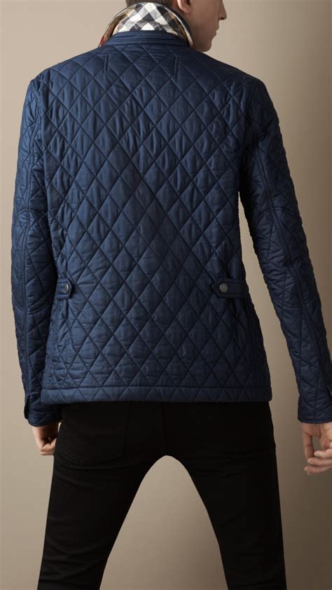 mens burberry diamond quilted jacket|Burberry diamond quilted jacket sale.